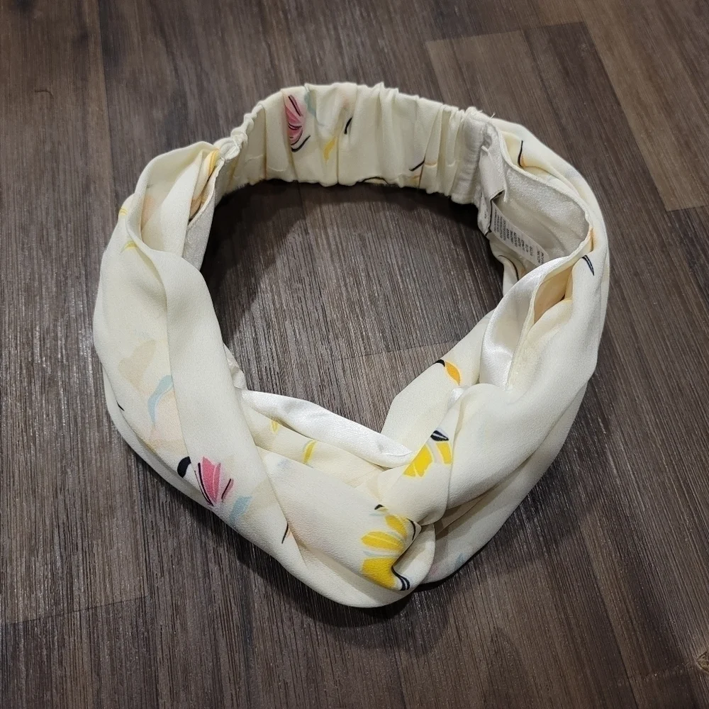 Ivory Floral SatinTwisted Headband - A New Day